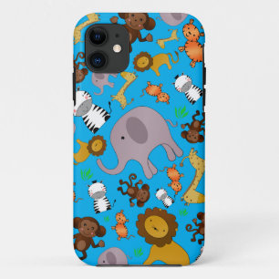Etui iPhone Case-Mate Les animaux de safari dans la jungle bleu ciel