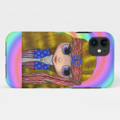 Coques Case-Mate iPhone les années 1960, poussin hippie des années 1970 (Dos (Horizontal))