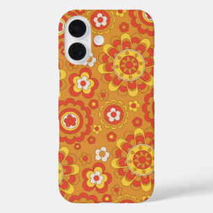 Coques iPhone 16 les années 70 Floral Retro
