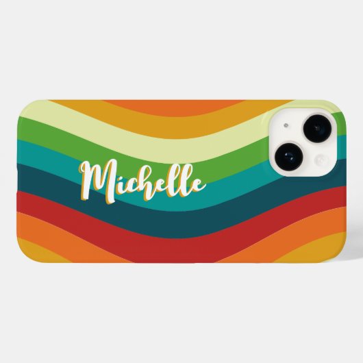 Coques Case-Mate iPhone Les années 70 rétro (Verso (horizontal))