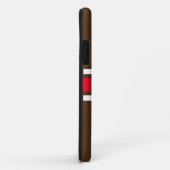 Coques Case-Mate iPhone les années 70 Sporty White Red Racing Stripes Sur  (Dos/Droite)