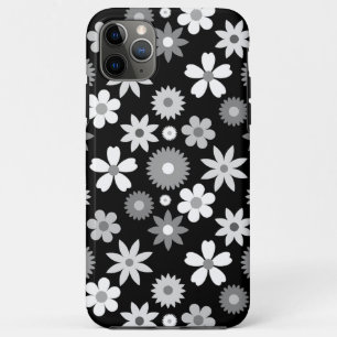 Case-Mate iPhone Case Les années 70 style rétro Fleur Monochrome Grand M