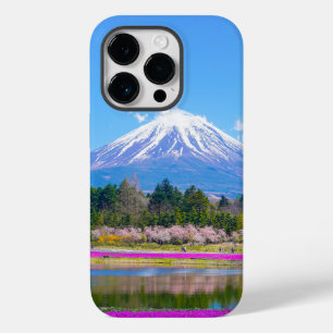 Coque Pour iPhone 14 Pro Les arbres et fleurs du Mont Fuji