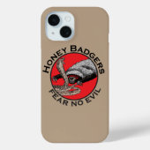 Coques Case-Mate iPhone Les blaireaux n'ont peur de rien Citation (Verso)