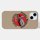 Coques Case-Mate iPhone Les blaireaux n'ont peur de rien Citation (Verso (horizontal))