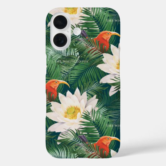 Coques Case-Mate iPhone Les Blancs Lotus Tropical Birds & Lotus Motif (Verso)