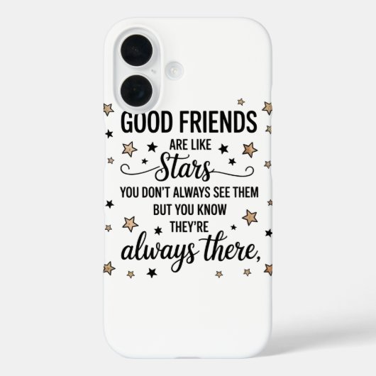 Coques Case-Mate iPhone Les bons amis sont comme des étoiles Citation Insp (Verso)