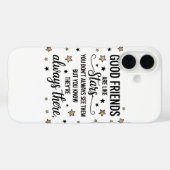 Coques Case-Mate iPhone Les bons amis sont comme des étoiles Citation Insp (Verso (horizontal))