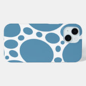 Coques Case-Mate iPhone Les bulles de Denim Bule (Verso (horizontal))