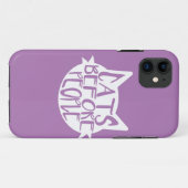 Coques Case-Mate iPhone Les chats avant les gens (Dos (Horizontal))