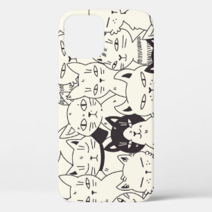 Case-Mate iPhone Case Les chats dessinés à la main gribouillent un motif