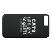 Coques Case-Mate iPhone Les chats me rendent heureux ! (Dos (Horizontal))