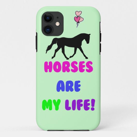 Coques Case-Mate iPhone Les chevaux mignons sont mon iPhone de la vie 5 (Dos)