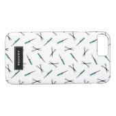 Coques Case-Mate iPhone Les ciseaux et le motif de peignes - ajoutez le (Dos (Horizontal))