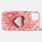Coques Case-Mate iPhone les coeurs avec des arroses de confetti (Verso (horizontal))