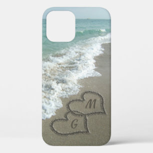 Case-Mate iPhone Case Les coeurs de sable personnalisés sur la plage Rom