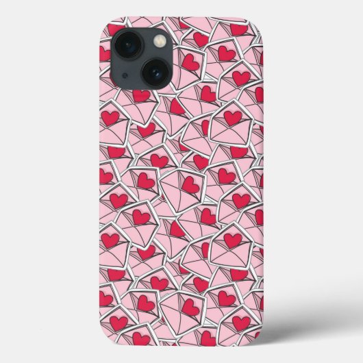 Coques Case-Mate iPhone Les coeurs de Valentine sur les enveloppes (Verso)