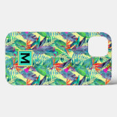 Coques Case-Mate iPhone Les colibris d'aquarelle | ajoutent votre initiale (Verso (horizontal))