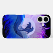 Coques Case-Mate iPhone Les dauphins au clair de lune (Verso (horizontal))