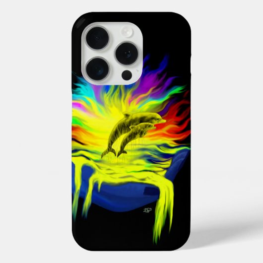 Coques Case-Mate iPhone Les dauphins sous le soleil avec la main (Verso)