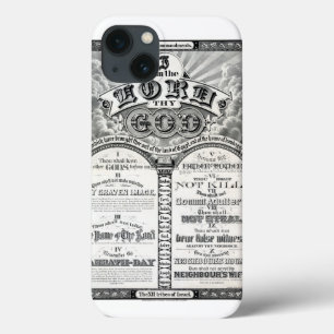 iPhone 13 Case Les Dix Commandements 1876 Poster vintage restauré