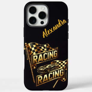 Coques iPhone 16 Pro Max Les drapeaux de course incarnent l'excitation de l