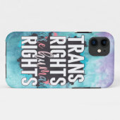 Coques Case-Mate iPhone Les droits trans sont des droits humains (Dos (Horizontal))