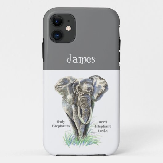 Coques Case-Mate iPhone Les éléphants seuls ont besoin de défenses des élé (Dos)