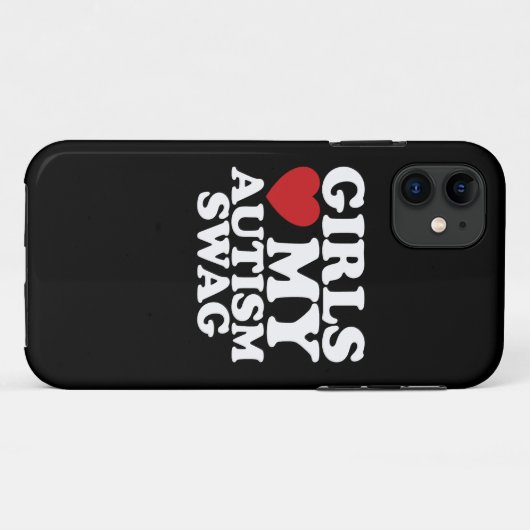 Coques Case-Mate iPhone Les filles aiment mon autisme Swag Sensibilisation (Dos (Horizontal))