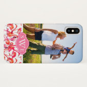 Coques Case-Mate iPhone Les Flamants roses d'aquarelle | ajoutent votre (Dos (Horizontal))