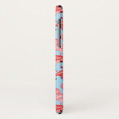 Coques Case-Mate iPhone Les Flamants roses roses lumineux sur le bleu | (Dos/Gauche)