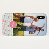 Coques Case-Mate iPhone Les Flamants roses sur des rayures | ajoutent (Dos (Horizontal))