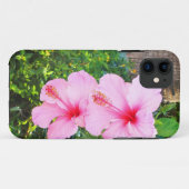 Coques Case-Mate iPhone Les fleurs d'Hibiscus roses (Dos (Horizontal))