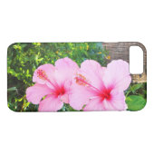 Coques Case-Mate iPhone Les fleurs d'Hibiscus roses (Dos (Horizontal))
