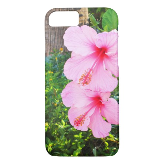 Coques Case-Mate iPhone Les fleurs d'Hibiscus roses (Dos)