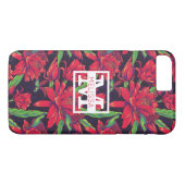 Coques Case-Mate iPhone Les fleurs et les colibris | ajoutent votre nom (Dos (Horizontal))