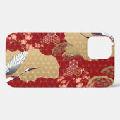 Coques Case-Mate iPhone Les fleurs japonaises de kimono (Verso (horizontal))