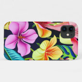 Coques Case-Mate iPhone Les fleurs tropicales hawaïennes (Dos (Horizontal))