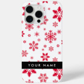 Coques Case-Mate iPhone Les flocons rouges, Votre nom, Personnalisez (Verso)