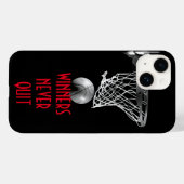 Coques Case-Mate iPhone Les Gagnants N'Ont Jamais Quitté Le Basket (Verso (horizontal))