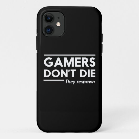 Coques Case-Mate iPhone Les Gamers ne meurent pas (Dos)