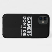 Coques Case-Mate iPhone Les Gamers ne meurent pas (Dos (Horizontal))