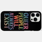 Coques Case-Mate iPhone Les gens queer existeront toujours Ally LGBTQIA Pr (Verso (horizontal))