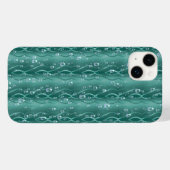 Coques Case-Mate iPhone Les gouttes de pluie sur le métal vert (Verso (horizontal))