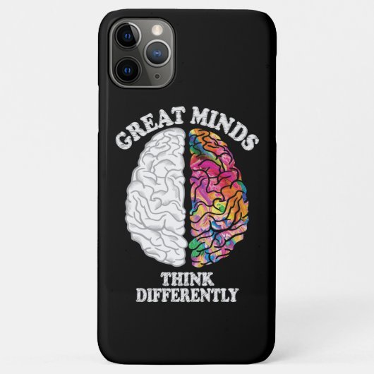 Coques Case-Mate iPhone Les grands esprits pensent différemment drôle (Dos)