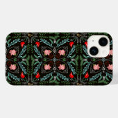 Coques Case-Mate iPhone Les hivers Les flocons de neige, Poinsettias, Card (Verso (horizontal))