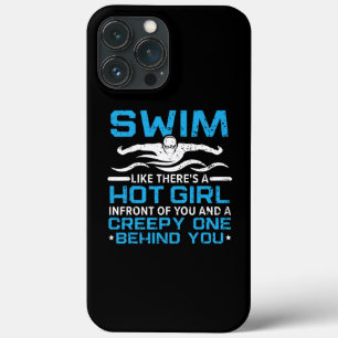 Case-Mate iPhone Case Les hommes nagent comme il y a une nageuse chaude