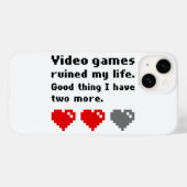 Coques Case-Mate iPhone Les jeux vidéo ont ruiné ma vie (Verso (horizontal))