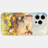 Coques Case-Mate iPhone Les jours de Capybara Lazy en Fleur sauvage (Verso (horizontal))