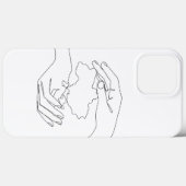 Coques Case-Mate iPhone Les mains humaines protègent l'Ukraine. ukrainien (Verso (horizontal))